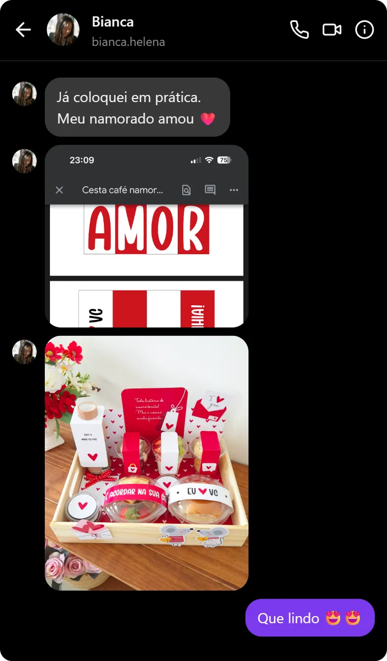 Cliente usando o Papelaria Pronta 1